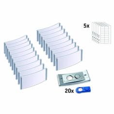 Avery Zweckform kovinske priponke za imena POL30MA66-20DR iz nerjavečega jekla, 70 x 30 mm, magnetni mehanizem, 20 priponk/zavitek