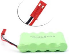 YUNIQUE GREEN-CLEAN RC baterija 6V 2400mAh, polnilna baterija Ni-MH AA z JST vtičem za RC avto, RC čoln, RC tank, električna orodja | Dimenzije 52x72x15 mm