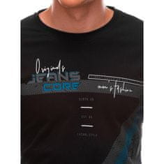 Edoti Moška majica s potiskom JIONNI črna MDN108544 XL