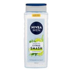 Nivea Men Citrus Smash Shower Gel osvežilen gel za prhanje za telo, lase in obraz 500 ml za moške
