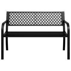 Vidaxl Vrtna klop 119 cm črno jeklo