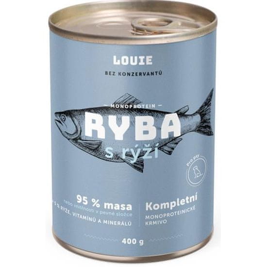 Louie cons. za pse ribe z rižem 400 g