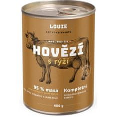 Louie cons. za pse govedina z rižem 400 g