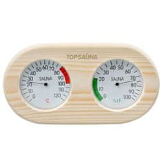 Topsauna Savna set - vedro 4L, zajemalka, termometer z higrometrom, peščena ura, Bor