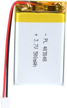 YUNIQUE GREEN-CLEAN Litijeva baterija 3,7V 500mAh model 403048 | S zaščitnim vezjem | Polnilna, združljiva z Bluetooth slušalkami in TWS naglavnimi slušalkami, visoka trpežnost