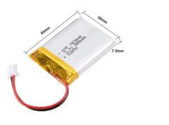 YUNIQUE GREEN-CLEAN Litijeva baterija 3,7V 800mAh model 703040 | S zaščitnim vezjem | Polnilna, združljiva z Bluetooth slušalkami in TWS naglavnimi slušalkami, visoka trpežnost