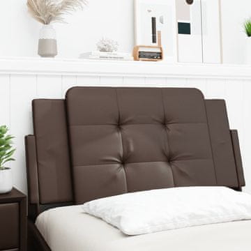 Vidaxl vidaXL Blazina za vzglavje, rjava, 100 cm, umetno usnje