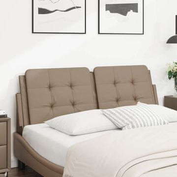 Vidaxl vidaXL Blazina za vzglavje, kapučino, 120 cm, umetno usnje
