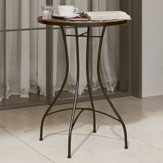 shumee Bistro mizica z mozaikom terakota in bela Ø50x70 cm keramika