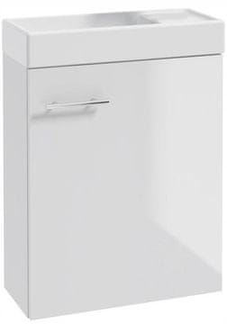 shumee Kopalniška omarica z umivalnikom 50x70 cm, viseča, bela, majhna