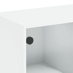Vidaxl Komoda bela 102x37x75,5 cm inženirski les