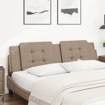 shumee Vzglavna stranica kapučino 180 cm umetno usnje