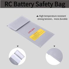 YUNIQUE GREEN-CLEAN Varnostna torba za RC baterije | Zaščitna protieksplozijska Lipo torbica | Ognjevarna polnilna vrečka, dimenzije 100x200 mm