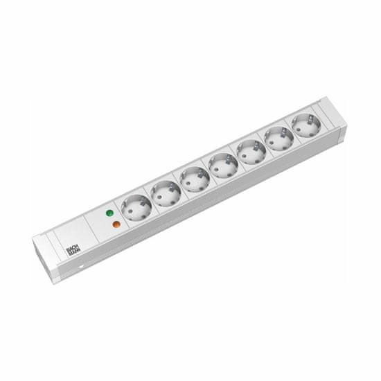 Bachmann razdelilec rack 7x220V ALU siv prenapetostna zaščita 2m 333.004
