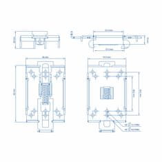 Teltonika DIN–montažni nosilec 82x46mm na DIN letev 35mm PR5MEC00