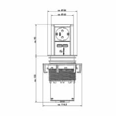 Bachmann ELEVATOR potopni stebriček 1x240V, 2x USB 928.020