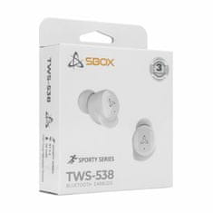 S-box slušalke bele bluetooth z mikrofonom EB-TWS538