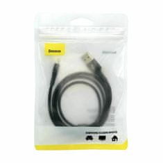 BASEUS kabel USB/Lightning 1m 2.4A LED pleten črn CALGH-B01