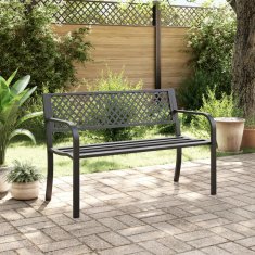 Vidaxl Vrtna klop 119 cm črno jeklo