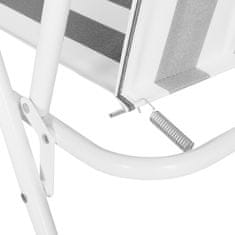 Aga Zložljiv stol OXFORD MR2130 Siv s črtami