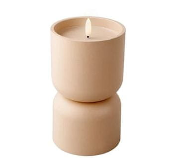 shumee Okrasna LED sveča, krem, 13 cm