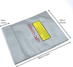 YUNIQUE GREEN-CLEAN Varnostna torba za Lipo baterije, negorljiv in protieksplozijski material, 300x230 mm, 1 kos - zaščitni ovoj idealen za polnjenje in transport Lipo baterij