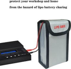 YUNIQUE GREEN-CLEAN Varnostna torba za Lipo baterije, 1 kos, negorljiv in protieksplozijski material, dimenzije 90X55X140 mm - zaščitni ovoj za polnjenje in transport Lipo baterij