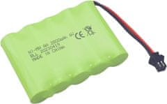 YUNIQUE GREEN-CLEAN Polnilna baterija AA 6,0 V 2800 mAh z vtičem SM-2P in polnilnim kablom USB | Kompatibilna s TB141, TB142, DE37 - idealna za RC avtomobile, bagre, tovornjake in RC vozila
