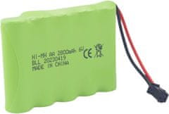 YUNIQUE GREEN-CLEAN Polnilna baterija AA 6,0 V 2800 mAh z vtičem SM-2P in polnilnim kablom USB | Kompatibilna s TB141, TB142, DE37 - idealna za RC avtomobile, bagre, tovornjake in RC vozila