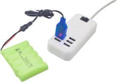 YUNIQUE GREEN-CLEAN Polnilna baterija AA 6,0 V 2800 mAh z vtičem SM-2P in polnilnim kablom USB | Kompatibilna s TB141, TB142, DE37 - idealna za RC avtomobile, bagre, tovornjake in RC vozila
