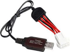YUNIQUE GREEN-CLEAN Komplet 2 polnilnih litij-ionskih baterij 9,6 V 800 mAh 20C s priključkom EL-6P in USB polnilcem - združljiv z RC avtomobili, tovornjaki za terensko vožnjo in skakalci