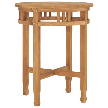 Vidaxl Bistro miza Ø60x75,5 cm trdna tikovina