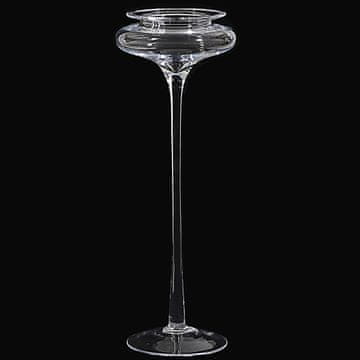 Dekorativna vaza na podstavku Ufo 18xh50cm / steklo