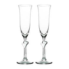 Stölzle Set kelih za šampanjec L'Amour 175ml / 2kos / satin srce / steklo