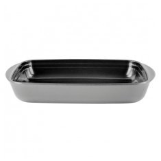 VITRINOR Pekač Bor 35x22xh5cm / siv / borosilikatno steklo, non-stick