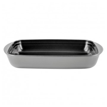 VITRINOR Pekač Bor 35x22xh5cm / siv / borosilikatno steklo, non-stick