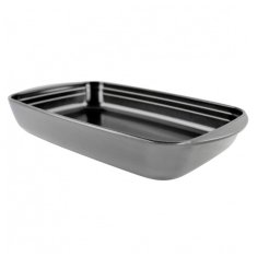 VITRINOR Pekač Bor 35x22xh5cm / siv / borosilikatno steklo, non-stick