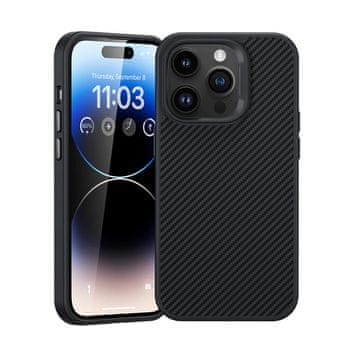 shumee Ovitek Benks Magnetic Hybrid Armor Pro Kevlar Metal Frame 600D za iPhone 15 Pro Max črn