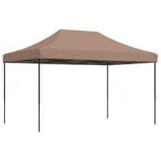 Vidaxl Zložljivi pop-up šotor za zabave rjav 440x292x315 cm