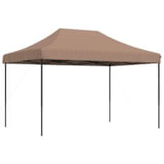 Vidaxl Zložljivi pop-up šotor za zabave rjav 410x279x315 cm