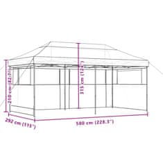 Vidaxl Zložljivi pop-up šotor za zabave 3 stranice zelen