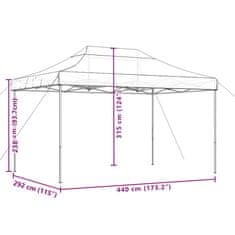 Vidaxl Zložljivi pop-up šotor za zabave terakota 440x292x315 m