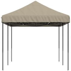Vidaxl Zložljivi pop-up šotor za zabave taupe 580x292x315 m