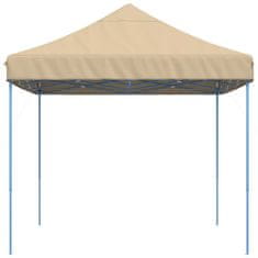 Vidaxl Zložljivi pop-up šotor za zabave bež 410x279x315 m