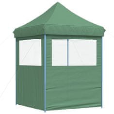Vidaxl Zložljivi pop-up šotor za zabave 2 stranici zelena