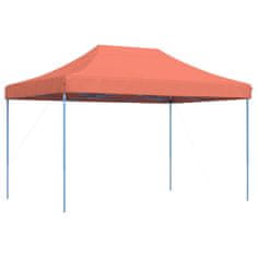 Vidaxl Zložljivi pop-up šotor za zabave terakota 410x279x315 cm
