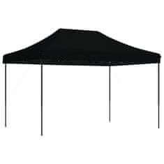 Vidaxl Zložljivi pop-up šotor za zabave črn 410x279x315 cm