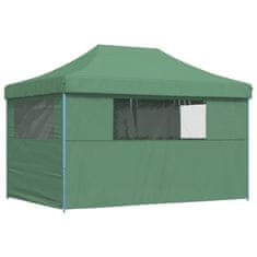 Vidaxl Zložljivi pop-up šotor za zabave 4 stranice zelena