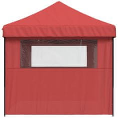 Vidaxl Zložljivi pop-up šotor za zabave 3 stranice bordo