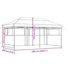 Vidaxl Zložljivi pop-up šotor za zabave 3 stranice oranžna
